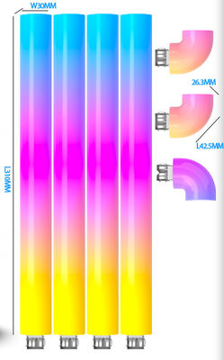 良い価格 CE RGB 壁ランプ DIY RGBIC ストライプスプリッシングライト APP-IR リモコン付き 7パック オンライン