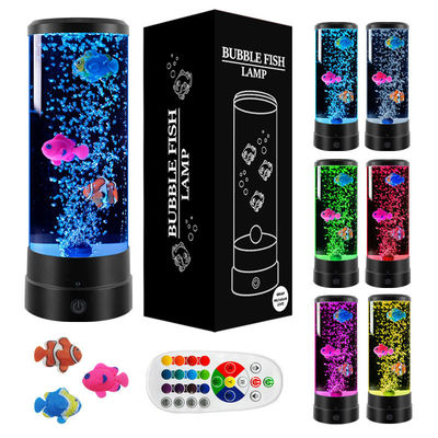 良い価格 RoHs Usb LED 水母ランプ 12 インチ 円筒形泡魚ランプ 7色 オンライン